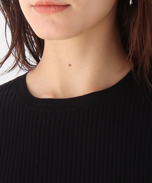 OPAQUE.CLIP（オペークドットクリップ）の「◆ICE COTTON(R) リブニットプルオーバー【WEB限定サイズ】（ニット/セーター・レディース・パープル系4/ブラック/オフホワイト/ピンク系その他・34/42/38/36/40）」の14枚目の写真