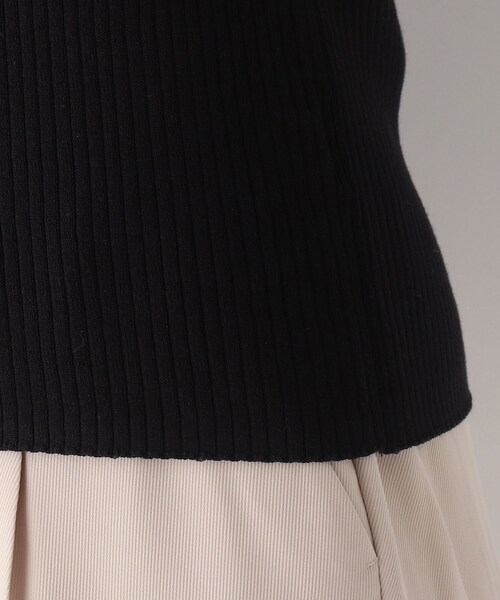 OPAQUE.CLIP（オペークドットクリップ）の「◆ICE COTTON(R) リブニットプルオーバー【WEB限定サイズ】（ニット/セーター・レディース・パープル系4/ブラック/オフホワイト/ピンク系その他・34/42/38/36/40）」の8枚目の写真