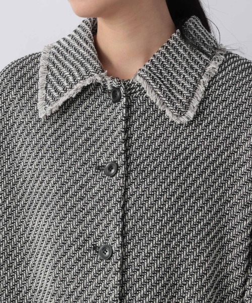 LOWRYS FARM（ローリーズファーム）の「ツィードシャツジャケット　959048（その他アウター・レディース・ブラック/ベージュ・FREE）」の6枚目の写真