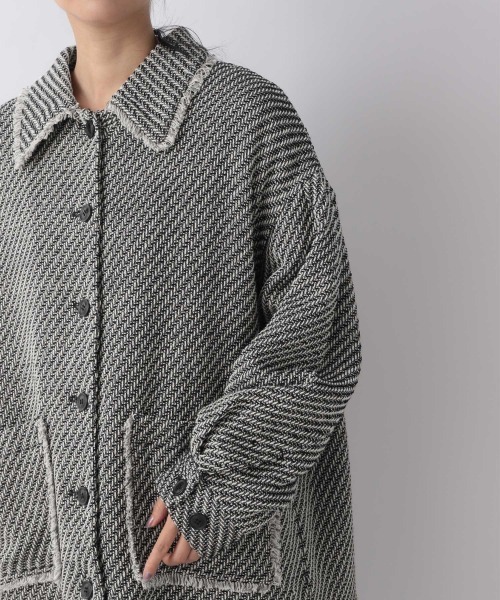 LOWRYS FARM（ローリーズファーム）の「ツィードシャツジャケット　959048（その他アウター・レディース・ブラック/ベージュ・FREE）」の5枚目の写真