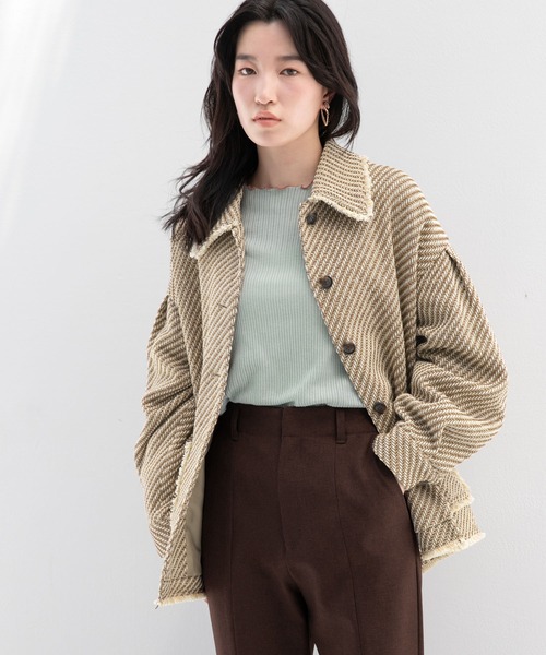 LOWRYS FARM（ローリーズファーム）の「ツィードシャツジャケット　959048（その他アウター・レディース・ブラック/ベージュ・FREE）」の17枚目の写真