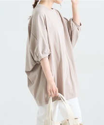 PUAL CE CIN | シルケット風ビッグ刺繍Tシャツ(Tシャツ/カットソー)