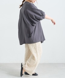 PUAL CE CIN | シルケット風ビッグ刺繍Tシャツ(Tシャツ/カットソー)