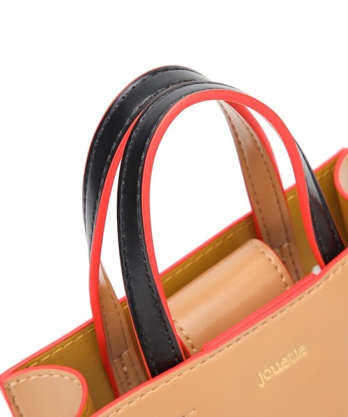 jouetie（ジュエティ）の「【jouetie/ジュエティ】カラーエッジ　ミニトートバッグ（ショルダーバッグ・レディース・ブラック/ダークグリーン/ベージュ/オリーブ/オレンジ/ブルー/アイボリー/ベージュ系その他/ブルー系その他/ワイン/ブラウン/グレイッシュベージュ/ダークブラウン・FREE）」の22枚目の写真