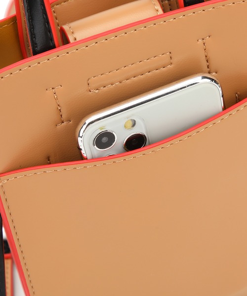 jouetie（ジュエティ）の「【jouetie/ジュエティ】カラーエッジ　ミニトートバッグ（ショルダーバッグ・レディース・ブラック/ダークグリーン/ベージュ/オリーブ/オレンジ/ブルー/アイボリー/ベージュ系その他/ブルー系その他/ワイン/ブラウン/グレイッシュベージュ/ダークブラウン・FREE）」の16枚目の写真