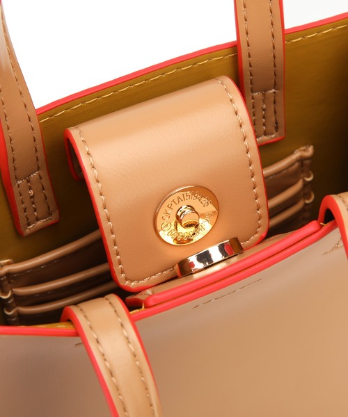 jouetie（ジュエティ）の「【jouetie/ジュエティ】カラーエッジ　ミニトートバッグ（ショルダーバッグ・レディース・ブラック/ダークグリーン/ベージュ/オリーブ/オレンジ/ブルー/アイボリー/ベージュ系その他/ブルー系その他/ワイン/ブラウン/グレイッシュベージュ/ダークブラウン・FREE）」の21枚目の写真