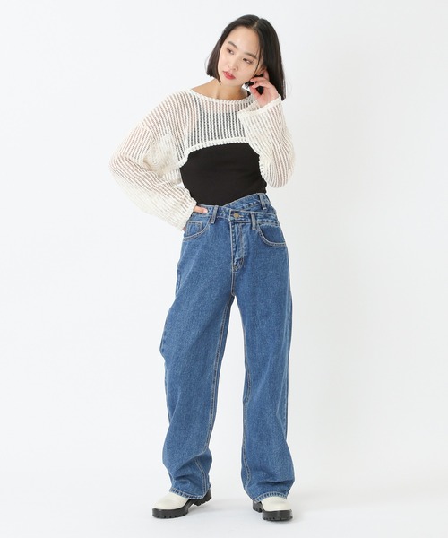 ALAND（エーランド）の「3.3Field Trip／LAYEREDストレートデニム　2218893（デニムパンツ・レディース・インディゴブルー/ブラック・SMALL/MEDIUM）」の3枚目の写真