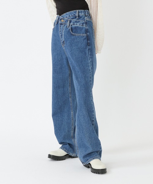 ALAND（エーランド）の「3.3Field Trip／LAYEREDストレートデニム　2218893（デニムパンツ・レディース・インディゴブルー/ブラック・SMALL/MEDIUM）」の5枚目の写真