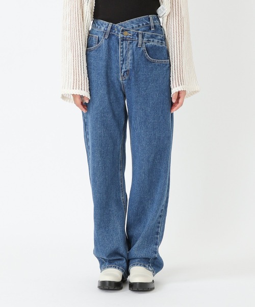 ALAND（エーランド）の「3.3Field Trip／LAYEREDストレートデニム　2218893（デニムパンツ・レディース・インディゴブルー/ブラック・SMALL/MEDIUM）」の8枚目の写真