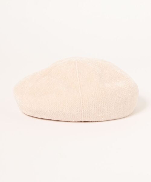 X-girl Stages（エックスガールステージス）の「3D刺繍ベレー帽（ハンチング/ベレー帽・キッズ・ブラック/アイボリー・FREE）」の3枚目の写真