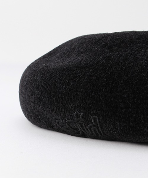 X-girl Stages（エックスガールステージス）の「3D刺繍ベレー帽（ハンチング/ベレー帽・キッズ・ブラック/アイボリー・FREE）」の6枚目の写真