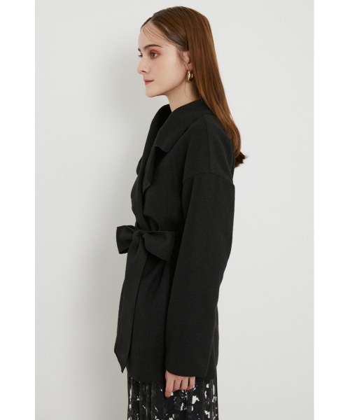 rienda（リエンダ）の「ルーズショートコート（その他アウター・レディース・ブラック/ライム/ブラウン/ライトベージュ・FREE）」の8枚目の写真