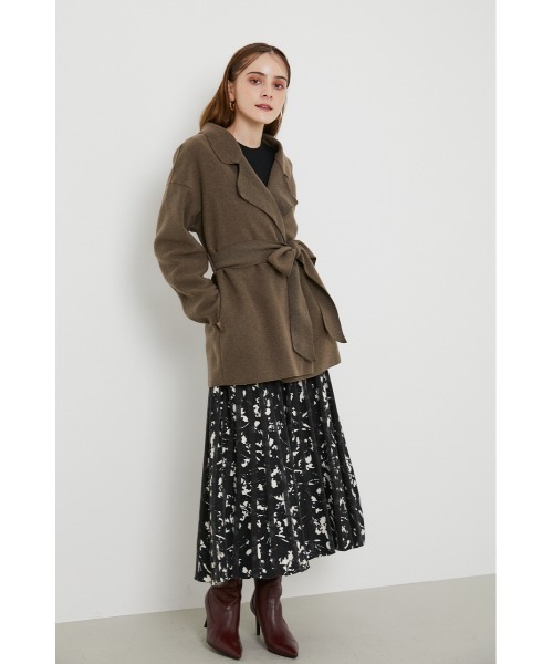 rienda（リエンダ）の「ルーズショートコート（その他アウター・レディース・ブラック/ライム/ブラウン/ライトベージュ・FREE）」の22枚目の写真