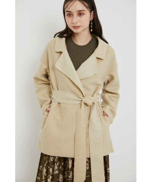 rienda（リエンダ）の「ルーズショートコート（その他アウター・レディース・ブラック/ライム/ブラウン/ライトベージュ・FREE）」の20枚目の写真