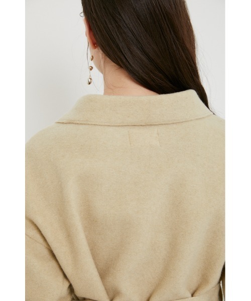 rienda（リエンダ）の「ルーズショートコート（その他アウター・レディース・ブラック/ライム/ブラウン/ライトベージュ・FREE）」の19枚目の写真