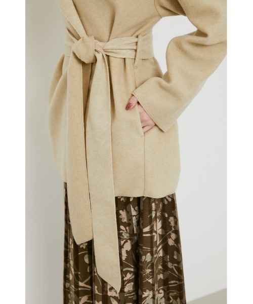 rienda（リエンダ）の「ルーズショートコート（その他アウター・レディース・ブラック/ライム/ブラウン/ライトベージュ・FREE）」の15枚目の写真