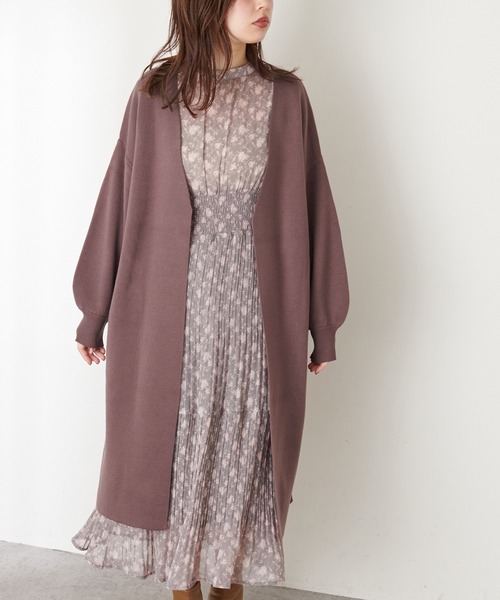 natural couture(ナチュラルクチュール)の「【WEB限定カラー有り・大好評リバイバルアイテム】きれいめニットコーディガン(カーディガン/ボレロ・レディース・ブラウン/グレイッシュベージュ/ミント/パープル/ピンク/ブラック・FREE)」の19枚目の写真
