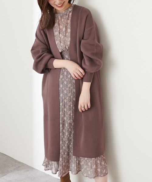 natural couture(ナチュラルクチュール)の「【WEB限定カラー有り・大好評リバイバルアイテム】きれいめニットコーディガン(カーディガン/ボレロ・レディース・ブラウン/グレイッシュベージュ/ミント/パープル/ピンク/ブラック・FREE)」の20枚目の写真