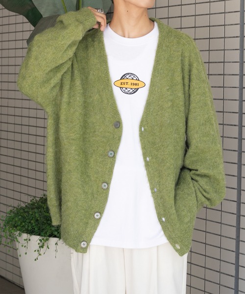 kutir(クティール)の「モヘアライクルーズカーディガン(カーディガン/ボレロ・メンズ・ベージュ/レッド/ライトブルー/ブラック/ライトグリーン・MEDIUM/LARGE)」の3枚目の写真