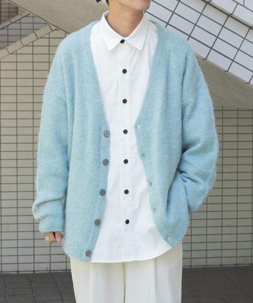 kutir(クティール)の「モヘアライクルーズカーディガン(カーディガン/ボレロ・メンズ・ベージュ/レッド/ライトブルー/ブラック/ライトグリーン・MEDIUM/LARGE)」の4枚目の写真