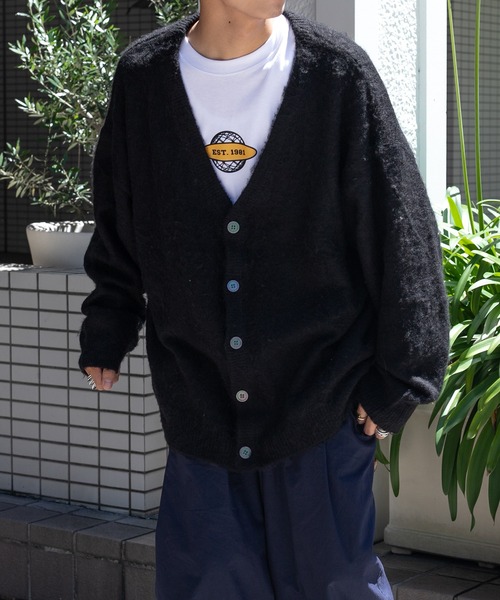 kutir(クティール)の「モヘアライクルーズカーディガン(カーディガン/ボレロ・メンズ・ベージュ/レッド/ライトブルー/ブラック/ライトグリーン・MEDIUM/LARGE)」の2枚目の写真