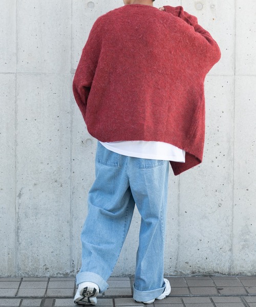 kutir(クティール)の「モヘアライクルーズカーディガン(カーディガン/ボレロ・メンズ・ベージュ/レッド/ライトブルー/ブラック/ライトグリーン・MEDIUM/LARGE)」の7枚目の写真