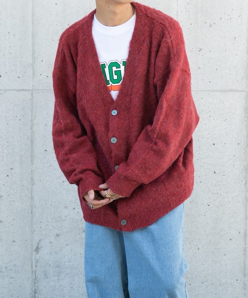 kutir(クティール)の「モヘアライクルーズカーディガン(カーディガン/ボレロ・メンズ・ベージュ/レッド/ライトブルー/ブラック/ライトグリーン・MEDIUM/LARGE)」の8枚目の写真