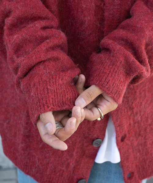 kutir(クティール)の「モヘアライクルーズカーディガン(カーディガン/ボレロ・メンズ・ベージュ/レッド/ライトブルー/ブラック/ライトグリーン・MEDIUM/LARGE)」の10枚目の写真