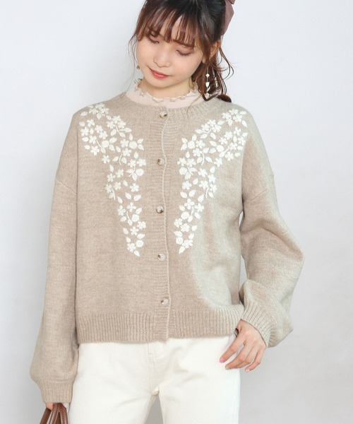 Crisp(クリスプ)の「刺繍ハンドカーディガン(カーディガン/ボレロ・レディース・ベージュ/アイボリー・FREE)」の21枚目の写真