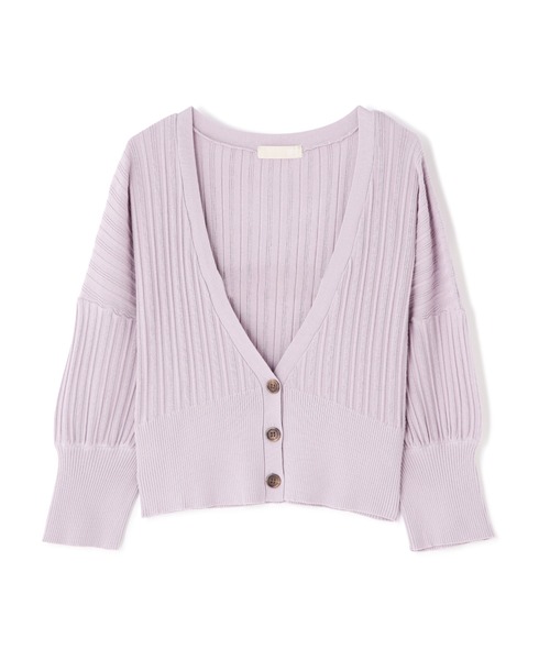 FREE'S MART（フリーズマート）の「タック編みウエストリブカーディガン（カーディガン/ボレロ・レディース・パープル/カーキ/ブラック・FREE）」の17枚目の写真