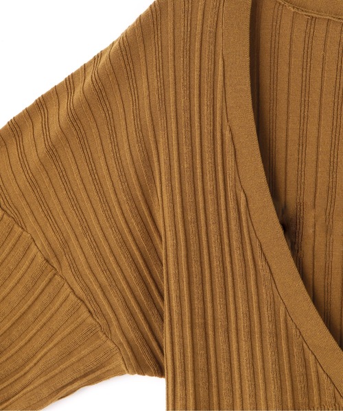 FREE'S MART（フリーズマート）の「タック編みウエストリブカーディガン（カーディガン/ボレロ・レディース・パープル/カーキ/ブラック・FREE）」の22枚目の写真