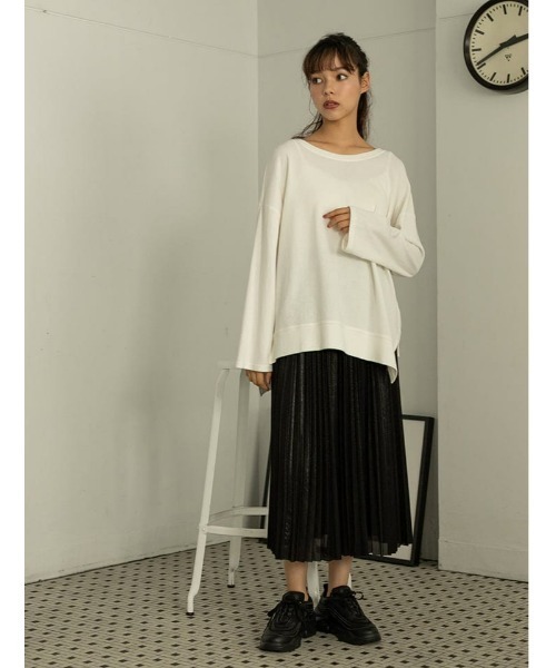 fifth calin(フィフスカラン)の「イレギュラーヘムカットソー(Tシャツ/カットソー・レディース・ピンク/ホワイト・MEDIUM)」の8枚目の写真