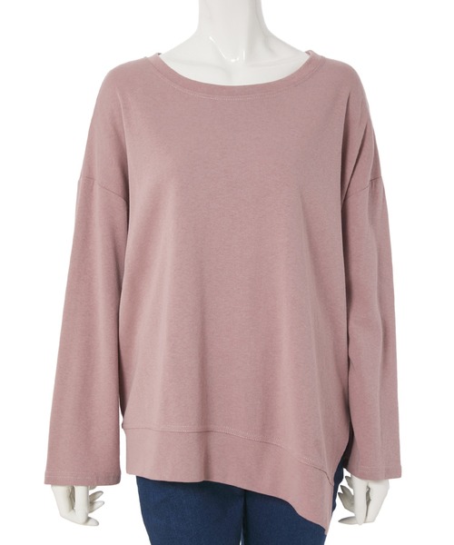 fifth calin(フィフスカラン)の「イレギュラーヘムカットソー(Tシャツ/カットソー・レディース・ピンク/ホワイト・MEDIUM)」の7枚目の写真