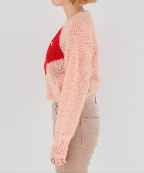 NOMA t.d.（ノーマティーディー）の「【NOMA t.d./ノーマティーディー】Hand Knit Diamond Cardigan：カーディガン（カーディガン/ボレロ・レディース・ピンク・X-SMALL）」の6枚目の写真