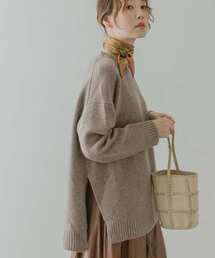 F by ROSSO | F by ROSSO　ハミルトンラムズウールサイドスリットニット(ニット/セーター)