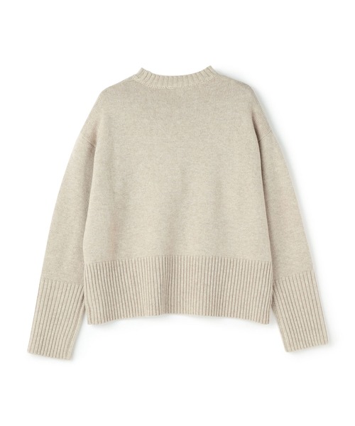 N.O.R.C by the line（ノークバイザライン）の「ウールカシミヤクルーネック（ニット/セーター・レディース・オフホワイト/トップグレー/ブラック/アッシュブラウン/ベージュ/ピンク・L/M/S）」の8枚目の写真