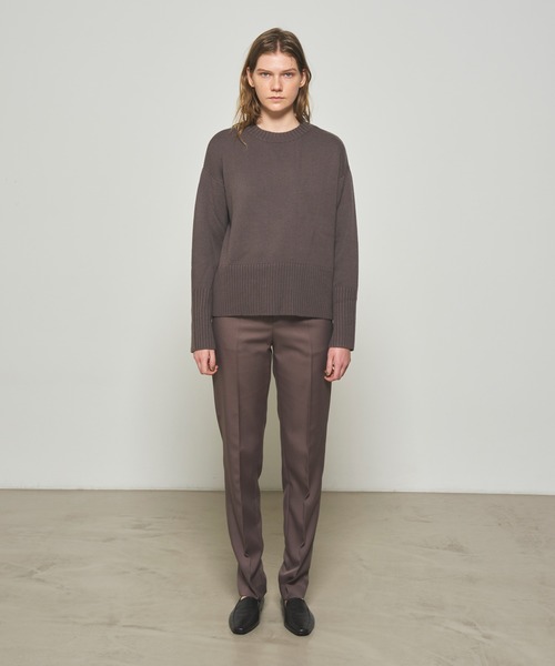 N.O.R.C by the line（ノークバイザライン）の「ウールカシミヤクルーネック（ニット/セーター・レディース・オフホワイト/トップグレー/ブラック/アッシュブラウン/ベージュ/ピンク・L/M/S）」の16枚目の写真