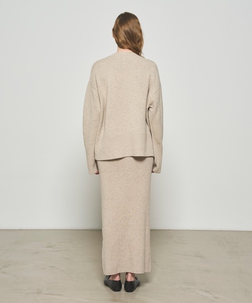 N.O.R.C by the line（ノークバイザライン）の「ウールカシミヤクルーネック（ニット/セーター・レディース・オフホワイト/トップグレー/ブラック/アッシュブラウン/ベージュ/ピンク・L/M/S）」の11枚目の写真