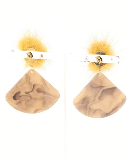 petitcro（プティクロ）の「＊petitcro*　ファーxプレート　ピアス　PCKP192005（ピアス（両耳用）・レディース・その他1/その他2・ONE SIZE）」の3枚目の写真