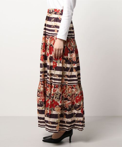 MADEMOISELLE ROPE'（マドモアゼル ロペ）の「【MES DEMOISELLE】ボリュームティアードシルエットスカート（スカート・レディース・ブラック・FREE）」の3枚目の写真