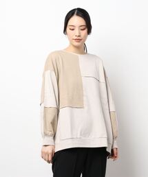 Samansa Mos2 | パッチワーク裏毛プルオーバー(Tシャツ/カットソー)