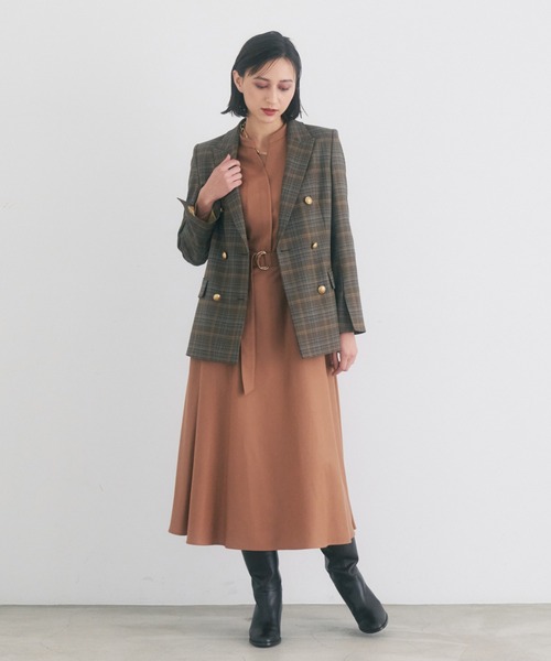 ANAYI（アナイ）の「グレンチェックダブルジャケット（その他