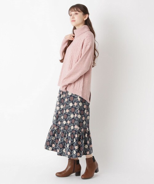 人気no 1セール セール In Red1月号掲載 洗える ケーブル編みタートルネックニット ニット セーター Laura Ashley ローラアシュレイ のファッション 切売販売 Arenatheatre Net