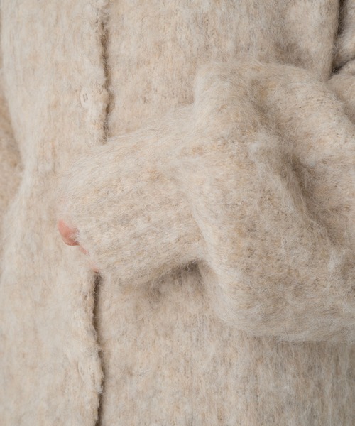 Kastane(カスタネ)の「コード紐付きMix起毛ガウン(カーディガン/ボレロ・レディース・グリーン/パープル/アイボリー・FREE)」の11枚目の写真