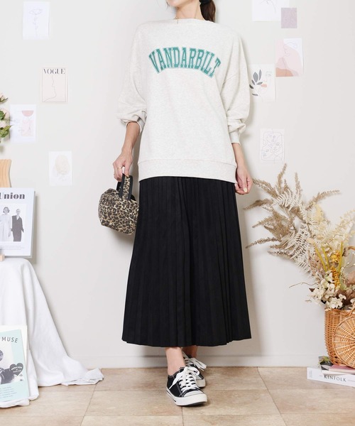 shopnikoniko(ショップニコニコ)の「プリーツスカート(スカート・レディース・ベージュ/ブラック/クリーム/ダークグレー・フリー)」の11枚目の写真