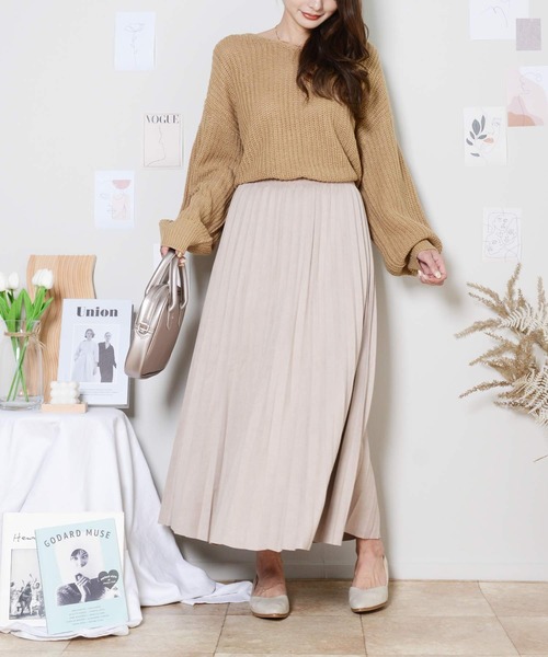 shopnikoniko(ショップニコニコ)の「プリーツスカート(スカート・レディース・ベージュ/ブラック/クリーム/ダークグレー・フリー)」の14枚目の写真