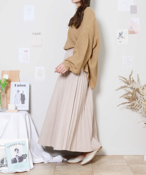 shopnikoniko(ショップニコニコ)の「プリーツスカート(スカート・レディース・ベージュ/ブラック/クリーム/ダークグレー・フリー)」の15枚目の写真