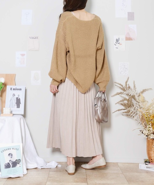 shopnikoniko(ショップニコニコ)の「プリーツスカート(スカート・レディース・ベージュ/ブラック/クリーム/ダークグレー・フリー)」の16枚目の写真