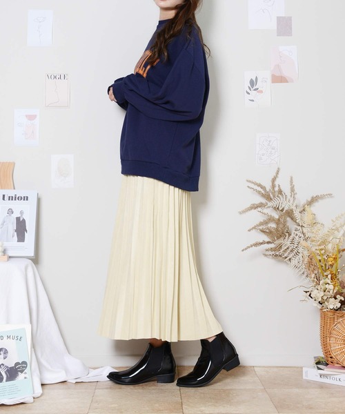 shopnikoniko(ショップニコニコ)の「プリーツスカート(スカート・レディース・ベージュ/ブラック/クリーム/ダークグレー・フリー)」の9枚目の写真