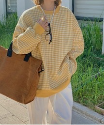 KOR | 千鳥格子 ビッグシルエットプルオーバー(スウェット)